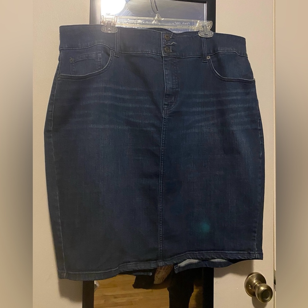 Dark Blue Denim Skirt